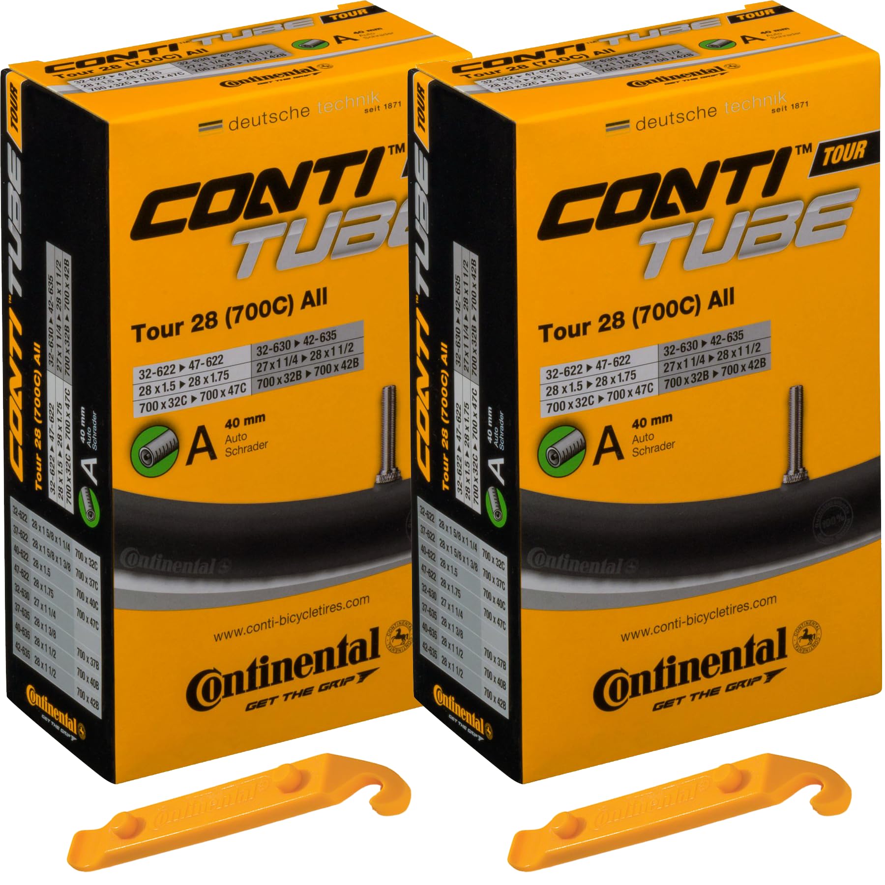 Amazon.com: Continental Tour 28 700x32-47 40mm Schrader Valve - 2